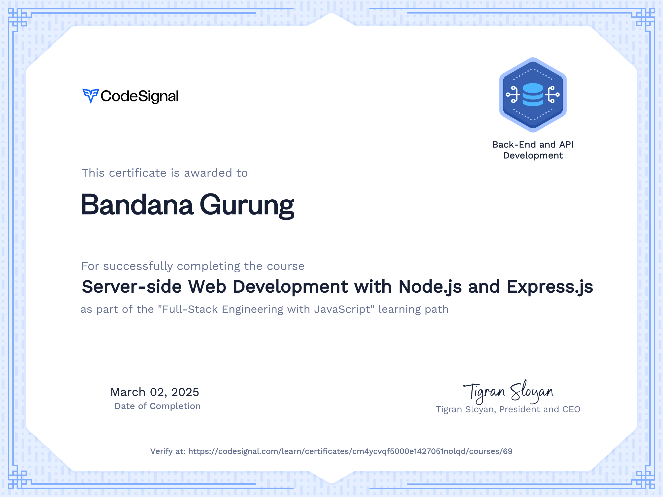JavaScript Certificate